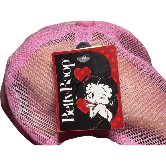 Betty Boop Berkshire Fashion Pink Adjustable SnapBack Foam/Mesh Trucker Hat 4192 - Picture 6 of 7
